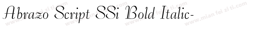 Abrazo Script SSi Bold Italic字体转换